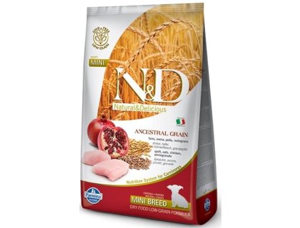 N&D ANCESTRAL GRAIN Dog LG Chicken, Spelt, Oats & Pomegranate Puppy Mini 2,5 kg