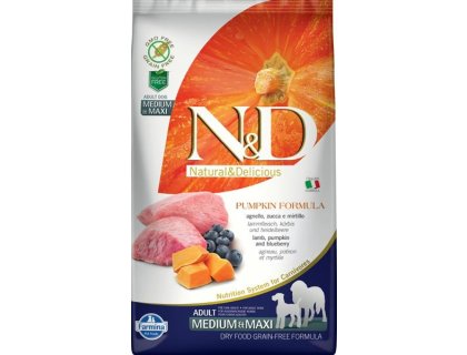 N&D PUMPKIN Dog GF Lamb & Blueberry Adult Medium & Maxi 2,5 kg