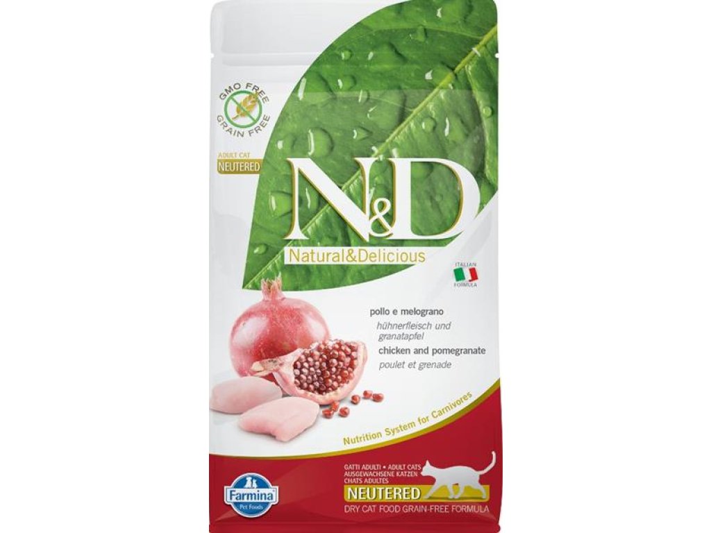 N&D PRIME Cat GF Chicken & Pomegranate Neutered Adult 1,5 kg
