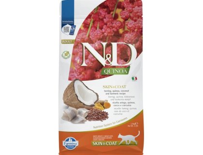 N&D QUINOA Cat GF Skin & Coat Herring & Coconut Adult 1,5 kg