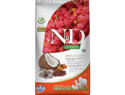 N&D QUINOA Dog GF Skin & Coat, Herring & Coconut Adult All Breeds 2,5 kg