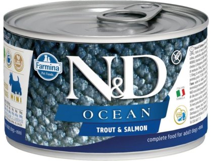 N&D OCEAN Dog konz. Trout & Salmon Mini 140 g
