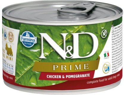 N&D PRIME Dog konz. Chicken & Pomegranate Mini 140 g
