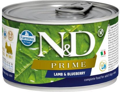 N&D PRIME Dog konz. Lamb & Blueberry Mini 140 g