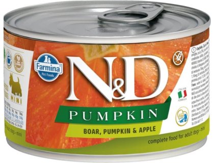 N&D PUMPKIN Dog konz. Wild Boar, Pumpkin & Apple Mini 140 g