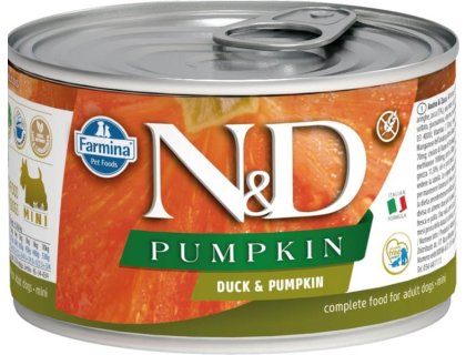 N&D PUMPKIN Dog konz. Duck & Pumpkin Mini 140 g