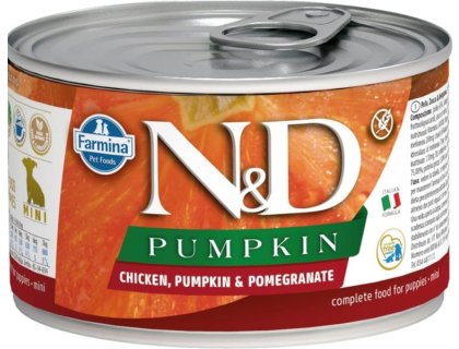 N&D PUMPKIN Dog konz. Chicken, Pumpkin & Pomegranate Puppy Mini 140 g