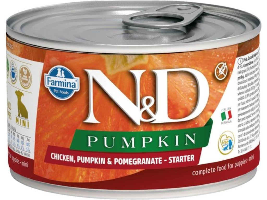 N&D PUMPKIN Dog konz. Lamb & Pumpkin & Blueberry Starter Mini 140 g