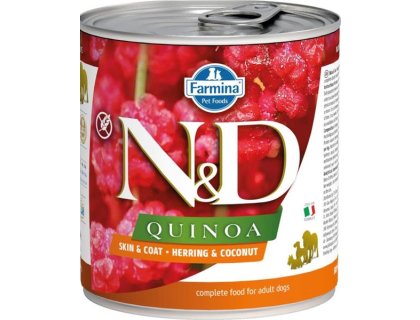 N&D QUINOA Dog konz. Herring & Coconut 285 g