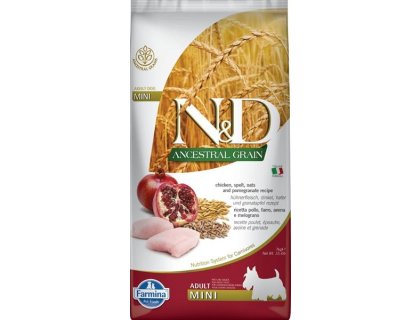 N&D ANCESTRAL GRAIN Dog LG Chicken, Spelt, Oats & Pomegranate Adult Mini 7 kg