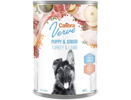 Calibra Dog Verve konz. GF Junior Turkey & Lamb 400 g