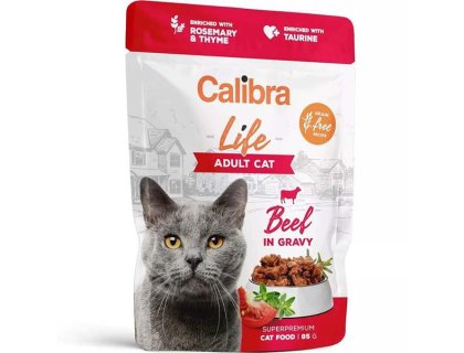 Calibra Cat Life kaps. Adult Beef in gravy 85 g