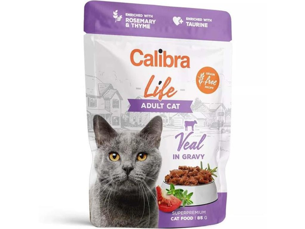 Calibra Cat Life kaps. Adult Veal in gravy 85 g