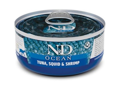 N&D OCEAN Cat konz. Tuna, Squid & Shrimp 70 g