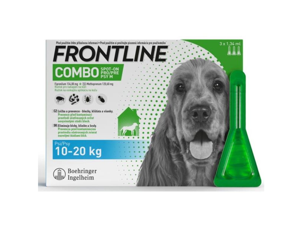 Frontline Combo spot-on dog M a.u.v. sol 3 x 1,34, 10-20kg