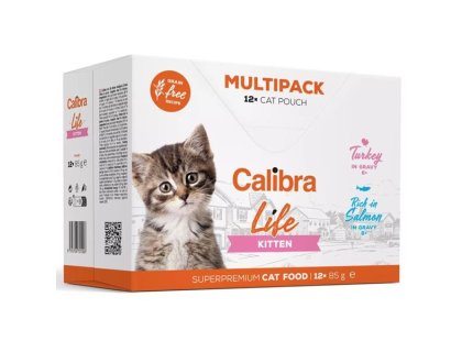 Calibra Cat Life kaps. Kitten Multipack in gravy 12x85g