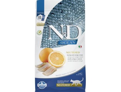 N&D OCEAN Cat GF Herring & Orange Neutered Adult 1,5 kg