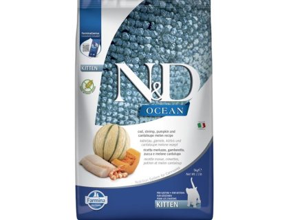 N&D OCEAN Cat GF Cod, Shrimp, Pumpkin & Cantaloupe Melon Kitten 5 kg