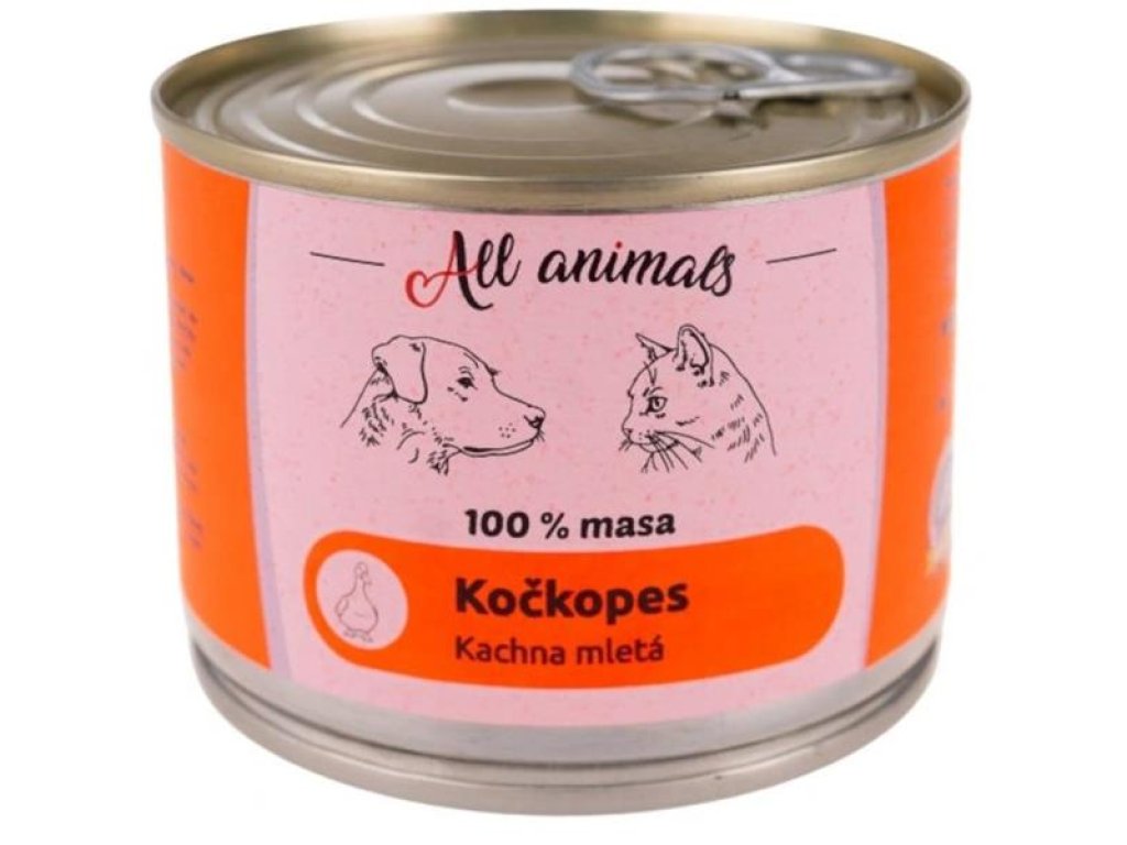 ALL ANIMALS Kočkopes konz. kachna mletá 200g