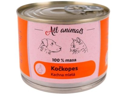 ALL ANIMALS Kočkopes konz. kachna mletá 200g