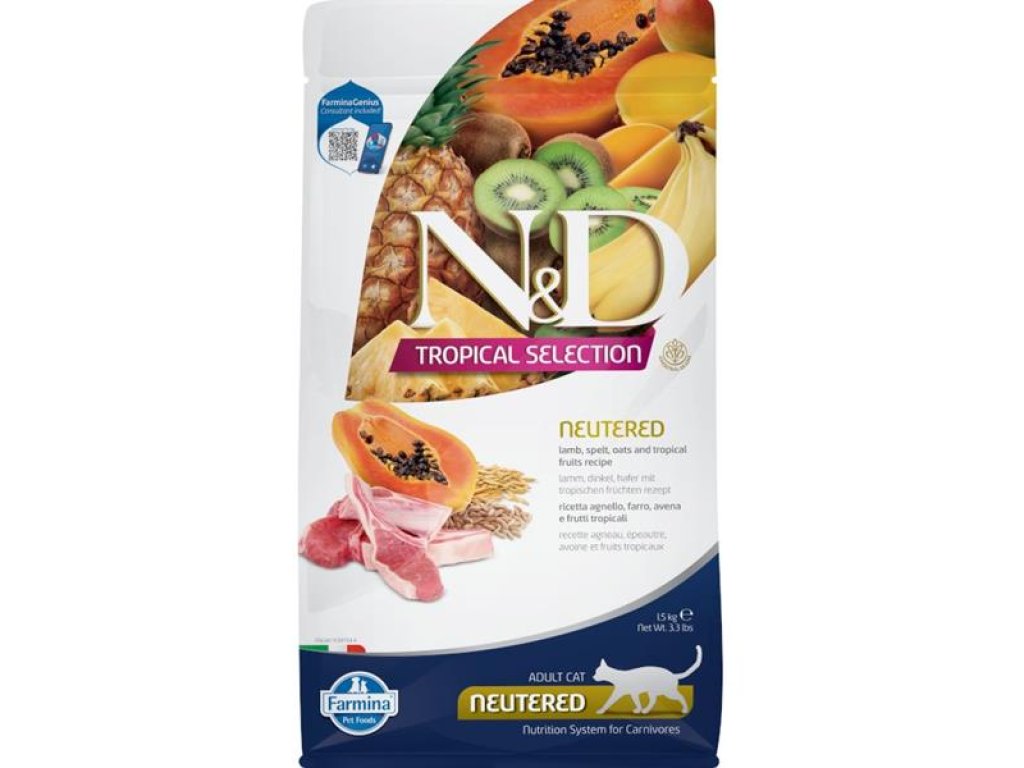 N&D TROPICAL SELECTION Cat LG Lamb Neutered 1,5 kg