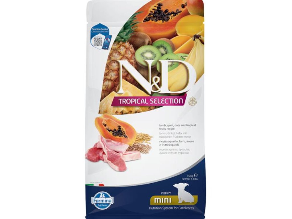 N&D TROPICAL SELECTION Dog LG Lamb Puppy Mini 1,5 kg