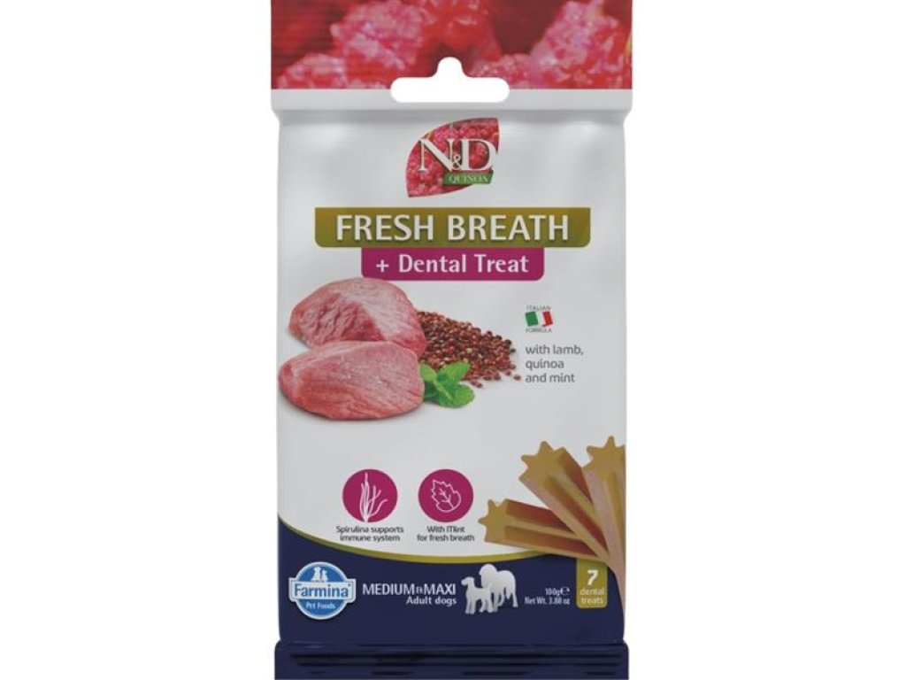 N&D QUINOA Dog Dental Snack Fresh Breath Medium & Maxi 100 g