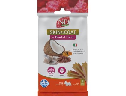 N&D QUINOA Dog Dental Snack Skin & Coat Herring Mini 60 g