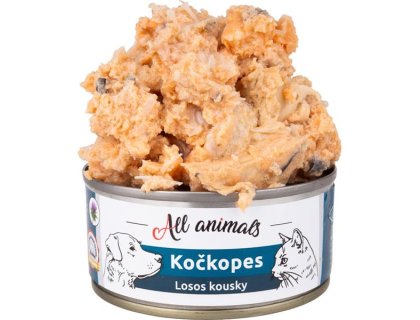 ALL ANIMALS Kočkopes konz. Losos kousky 90g