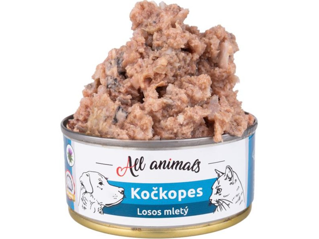ALL ANIMALS Kočkopes konz. Losos mletý 90g