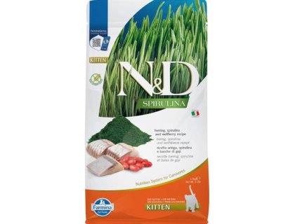 N&D SPIRULINA Cat GF Herring & Wolfberry Kitten 1,5 kg