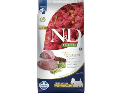 N&D QUINOA Dog GF Weight Management Lamb & Broccoli Adult Mini 7 kg