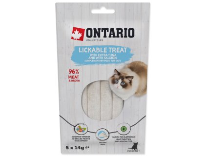 Pochoutka Ontario lízací extra tuňák a losos 5x14g