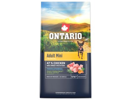 Krmivo Ontario Adult Mini Chicken & Sweet Potatoes 6,5kg