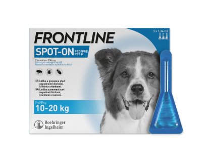 FRONTLINE COMBO spot-on pro psy M (10-20 kg) - 3 ks !