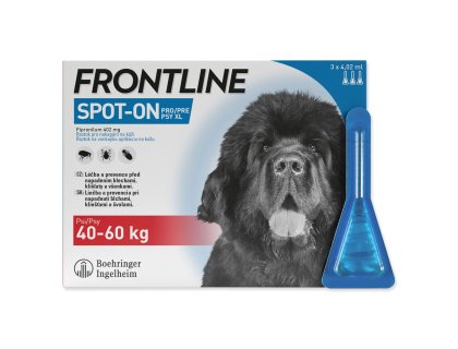 FRONTLINE COMBO spot-on pro psy XL  (40-60 kg) - 3 ks !