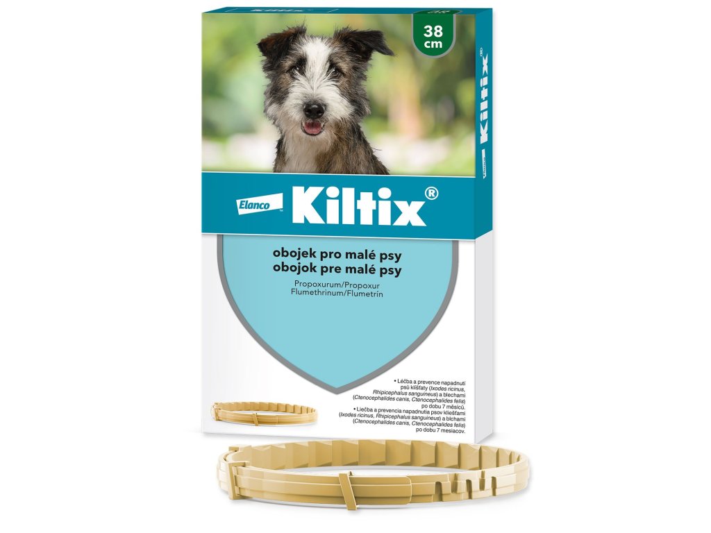 Obojek Kiltix antiparazitní 38cm !