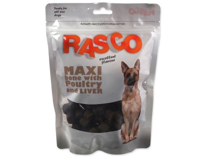 Pochoutka Rasco maxi kost s drůbežím a játry 5cm 450g