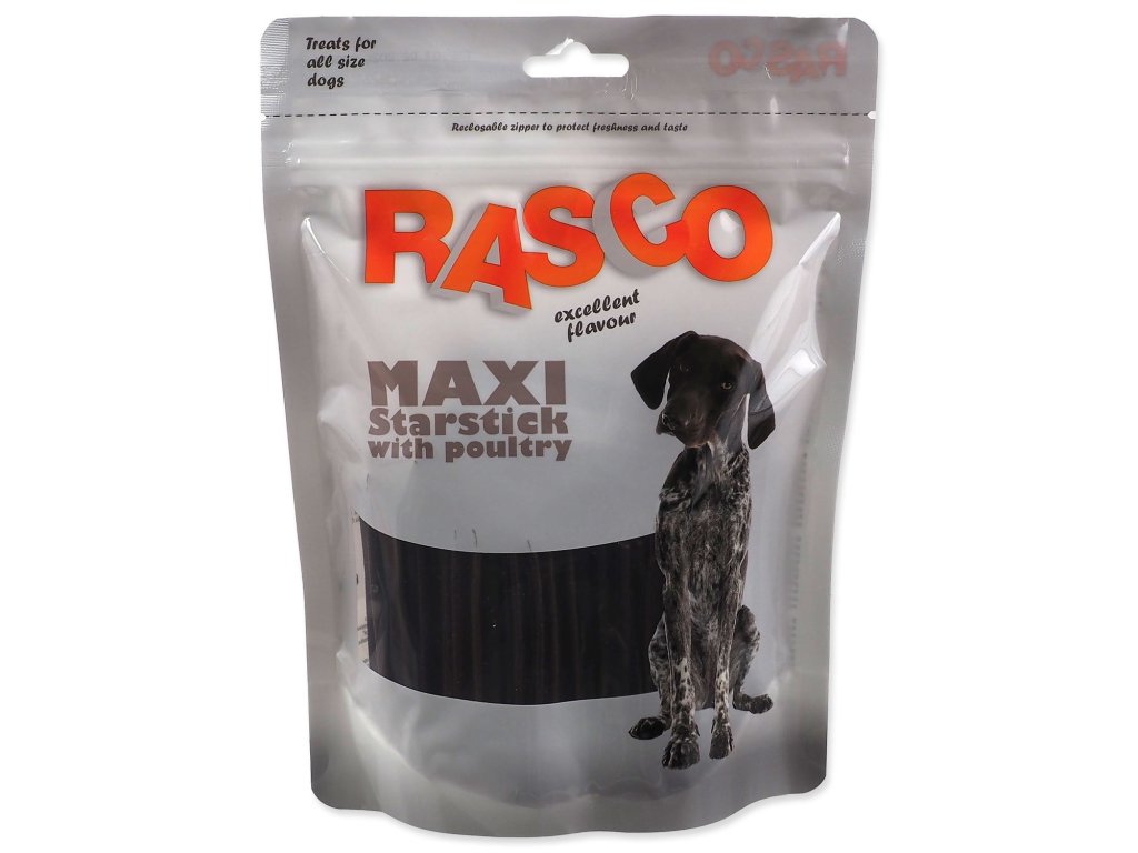 Pochoutka Rasco maxi tyčinka ve tvaru hvězdy s drůbežím 10cm 450g