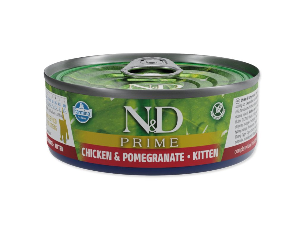 Konzerva N&D Kitten Prime Chicken & Pomegranate 70g