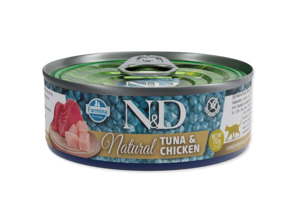 Konzerva N&D Cat Natural Tuna & Chicken 70g