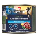 Konzerva Ontario Adult kachní pate s příchutí brusinek 200g