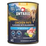 Konzerva Ontario Adult kuřecí pate s příchutí borůvek 800g